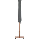 Meridian Fiji Navy Fabric / Teak Aluminum Patio Umbrella with Base Sets IMAGE 15