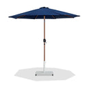 Meridian Fiji Navy Fabric / Matte White Aluminum Patio Umbrella with Base Sets IMAGE 1