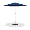 Meridian Fiji Navy Fabric / Matte Black Aluminum Patio Umbrella with Base Sets IMAGE 1