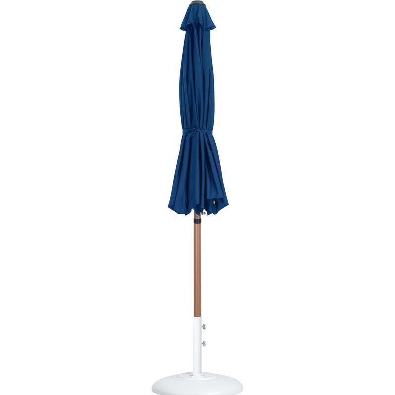 Meridian Fiji Navy Fabric / Matte White Aluminum Patio Umbrella with Base Sets IMAGE 11