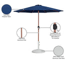 Meridian Fiji Navy Fabric / Matte White Aluminum Patio Umbrella with Base Sets IMAGE 17