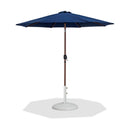 Meridian Fiji Navy Fabric / Matte White Aluminum Patio Umbrella with Base Sets IMAGE 1