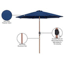 Meridian Fiji Navy Fabric Patio Umbrellas IMAGE 11