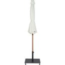 Meridian Fiji White Fabric / Matte Black Aluminum Patio Umbrella with Base Sets IMAGE 14