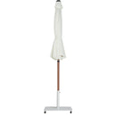 Meridian Fiji White Fabric / Matte White Aluminum Patio Umbrella with Base Sets IMAGE 14