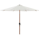 Meridian Fiji White Fabric / Matte White Aluminum Patio Umbrella with Base Sets IMAGE 3