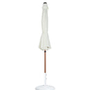 Meridian Fiji White Fabric / Matte White Aluminum Patio Umbrella with Base Sets IMAGE 11