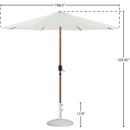 Meridian Fiji White Fabric / Matte White Aluminum Patio Umbrella with Base Sets IMAGE 16