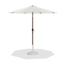 Meridian Fiji White Fabric / Matte White Aluminum Patio Umbrella with Base Sets IMAGE 1