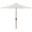 Meridian Fiji White Fabric / Matte White Aluminum Patio Umbrella with Base Sets IMAGE 3