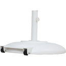 Meridian Fiji White Fabric / Matte White Aluminum Patio Umbrella with Base Sets IMAGE 7