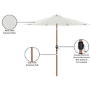 Meridian Fiji White Fabric Patio Umbrellas IMAGE 11