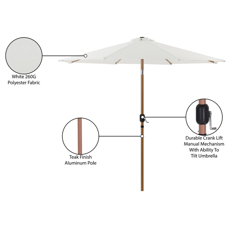 Meridian Fiji White Fabric Patio Umbrellas IMAGE 11