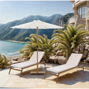 Meridian Fiji White Fabric Patio Umbrellas IMAGE 2