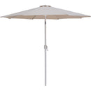 Meridian Fiji Beige Fabric / Matte Black Aluminum Patio Umbrella with Base Sets IMAGE 3