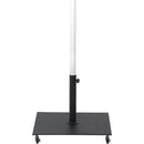 Meridian Fiji Beige Fabric / Matte Black Aluminum Patio Umbrella with Base Sets IMAGE 4