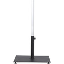 Meridian Fiji Beige Fabric / Matte Black Aluminum Patio Umbrella with Base Sets IMAGE 5