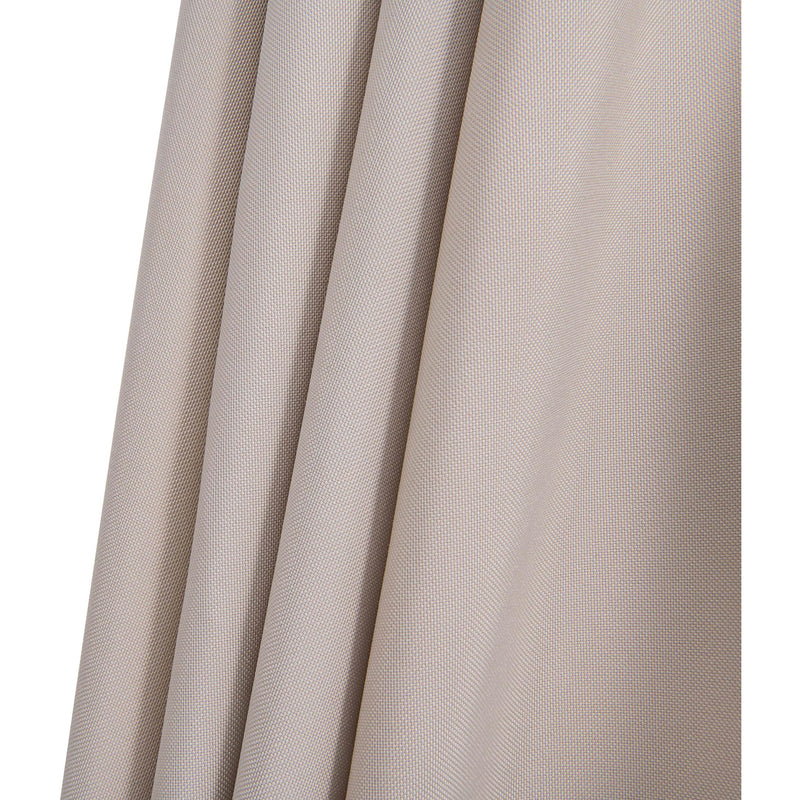 Meridian Fiji Beige Fabric / Teak Aluminum Patio Umbrella with Base Sets IMAGE 18
