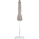 Meridian Fiji Beige Fabric / Matte White Aluminum Patio Umbrella with Base Sets IMAGE 14