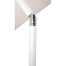 Meridian Fiji Beige Fabric / Matte White Aluminum Patio Umbrella with Base Sets IMAGE 16