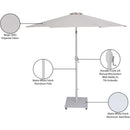 Meridian Fiji Beige Fabric / Matte White Aluminum Patio Umbrella with Base Sets IMAGE 20