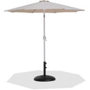 Meridian Fiji Beige Fabric / Matte Black Aluminum Patio Umbrella with Base Sets IMAGE 1