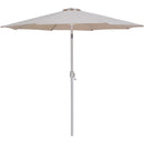Meridian Fiji Beige Fabric / Matte Black Aluminum Patio Umbrella with Base Sets IMAGE 3