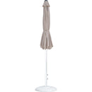Meridian Fiji Beige Fabric / Matte White Aluminum Patio Umbrella with Base Sets IMAGE 11