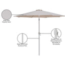 Meridian Fiji Beige Fabric Patio Umbrellas IMAGE 11