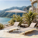 Meridian Fiji Beige Fabric Patio Umbrellas IMAGE 2