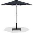 Meridian Fiji Black Fabric / Matte Black Aluminum Patio Umbrella with Base Sets IMAGE 1