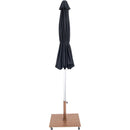 Meridian Fiji Black Fabric / Teak Aluminum Patio Umbrella with Base Sets IMAGE 14