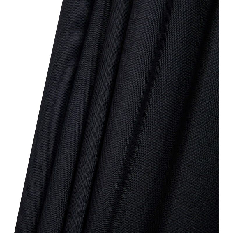 Meridian Fiji Black Fabric / Teak Aluminum Patio Umbrella with Base Sets IMAGE 18
