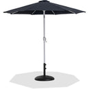 Meridian Fiji Black Fabric / Matte Black Aluminum Patio Umbrella with Base Sets IMAGE 1