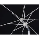 Meridian Fiji Black Fabric / Matte White Aluminum Patio Umbrella with Base Sets IMAGE 14