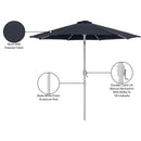 Meridian Fiji Black Fabric Patio Umbrellas IMAGE 11