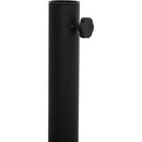 Meridian Fiji Grey Fabric / Matte Black Aluminum Patio Umbrella with Base Sets IMAGE 12