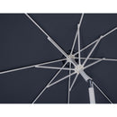 Meridian Fiji Grey Fabric / Matte Black Aluminum Patio Umbrella with Base Sets IMAGE 17