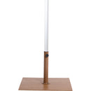 Meridian Fiji Grey Fabric / Teak Aluminum Patio Umbrella with Base Sets IMAGE 5