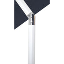 Meridian Fiji Grey Fabric / Matte White Aluminum Patio Umbrella with Base Sets IMAGE 16