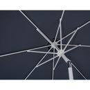 Meridian Fiji Grey Fabric / Matte White Aluminum Patio Umbrella with Base Sets IMAGE 17