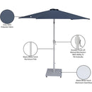 Meridian Fiji Grey Fabric / Matte White Aluminum Patio Umbrella with Base Sets IMAGE 20