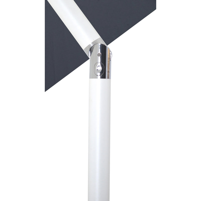 Meridian Fiji Grey Fabric / Matte Black Aluminum Patio Umbrella with Base Sets IMAGE 13