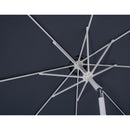 Meridian Fiji Grey Fabric / Teak Aluminum Patio Umbrella with Base Sets IMAGE 14