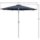 Meridian Fiji Grey Fabric Patio Umbrellas IMAGE 10