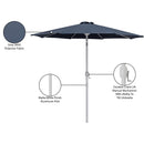 Meridian Fiji Grey Fabric Patio Umbrellas IMAGE 11