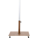 Meridian Fiji Navy Fabric / Teak Aluminum Patio Umbrella with Base Sets IMAGE 4