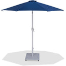 Meridian Fiji Navy Fabric / Matte White Aluminum Patio Umbrella with Base Sets IMAGE 1