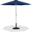 Meridian Fiji Navy Fabric / Matte Black Aluminum Patio Umbrella with Base Sets IMAGE 1