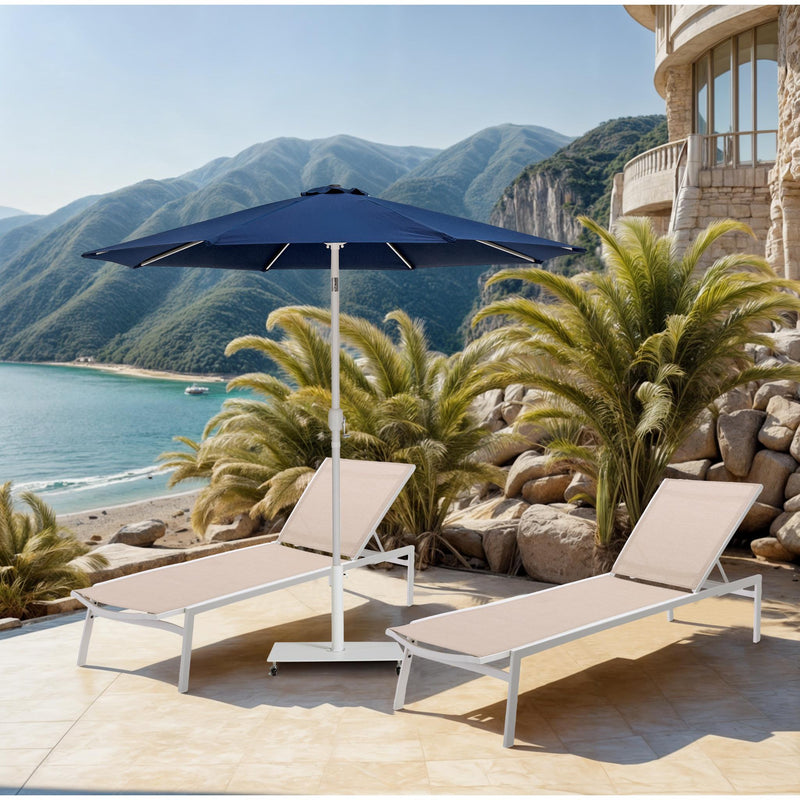 Meridian Fiji Navy Fabric Patio Umbrellas IMAGE 2